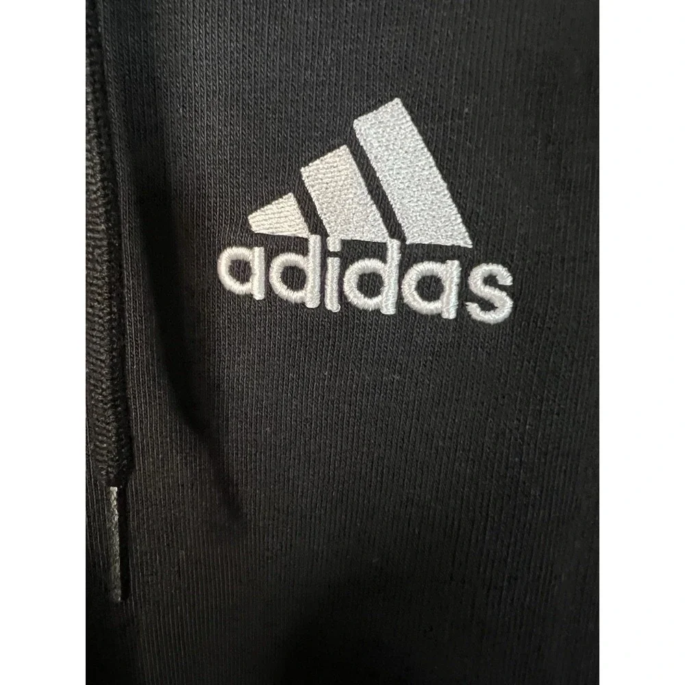 Adidas Men's Black Full Zip Hoodie Pockets Athletic Sports Size Small